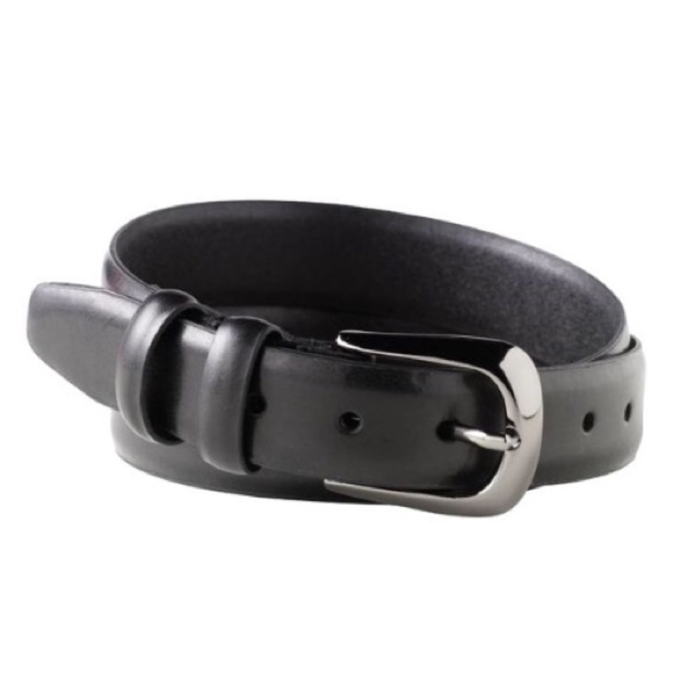Boys small black leather belt